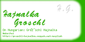 hajnalka groschl business card